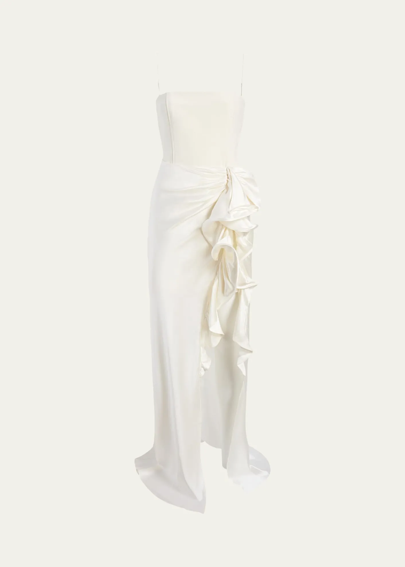 Cinq a SeptDrina Sleeveless Satin Wrap Gown