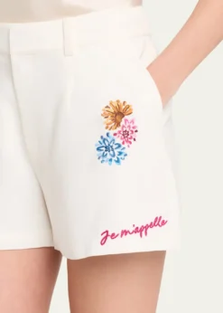 Cinq a SeptEmmie Embroidered Vine Shorts
