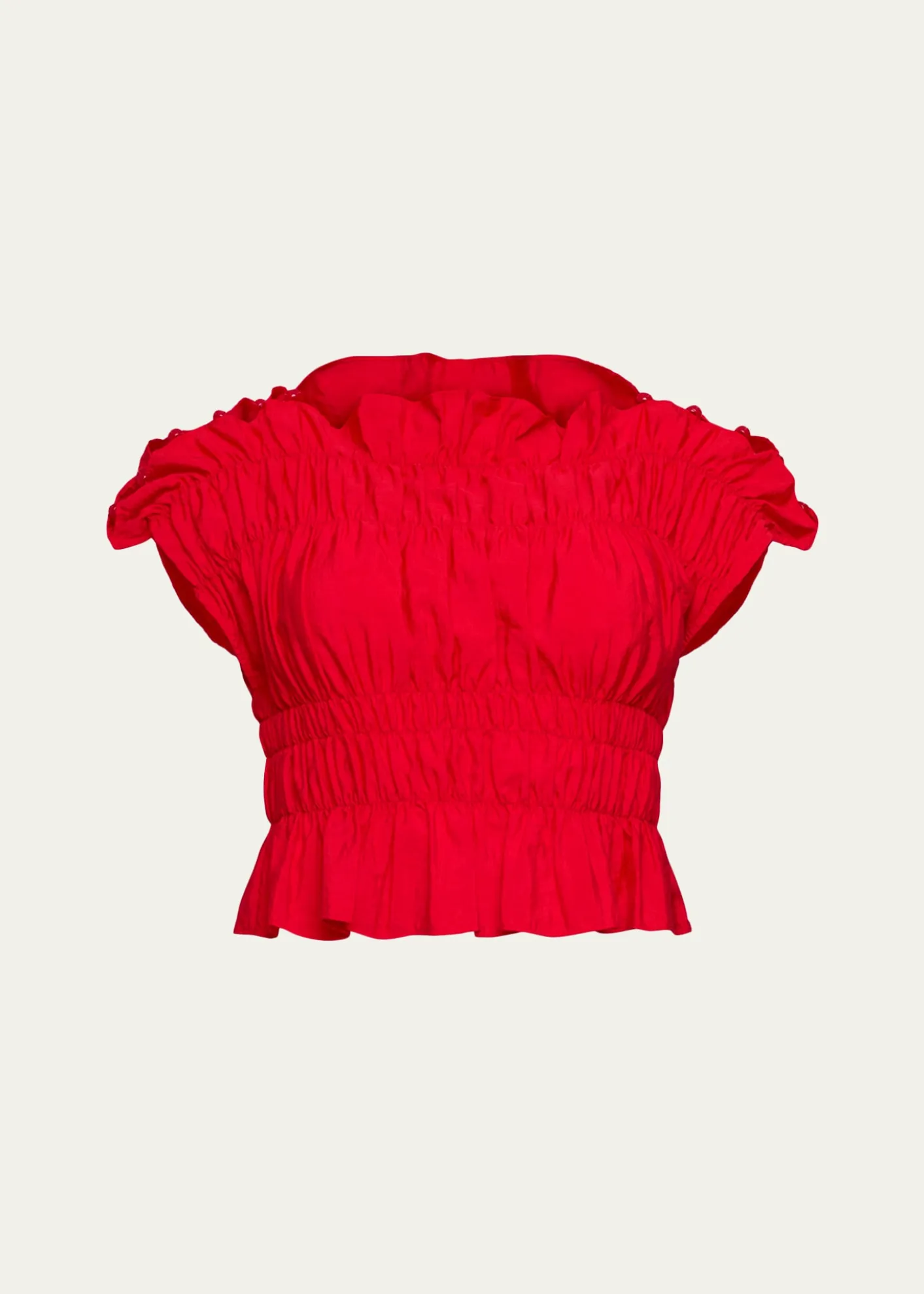Cinq a SeptEvalina Smocked Crop Top