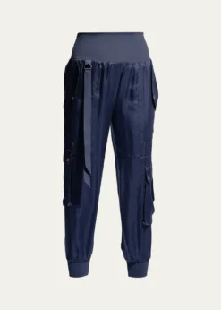Cinq a SeptHarmony Satin Cargo Jogger Pants