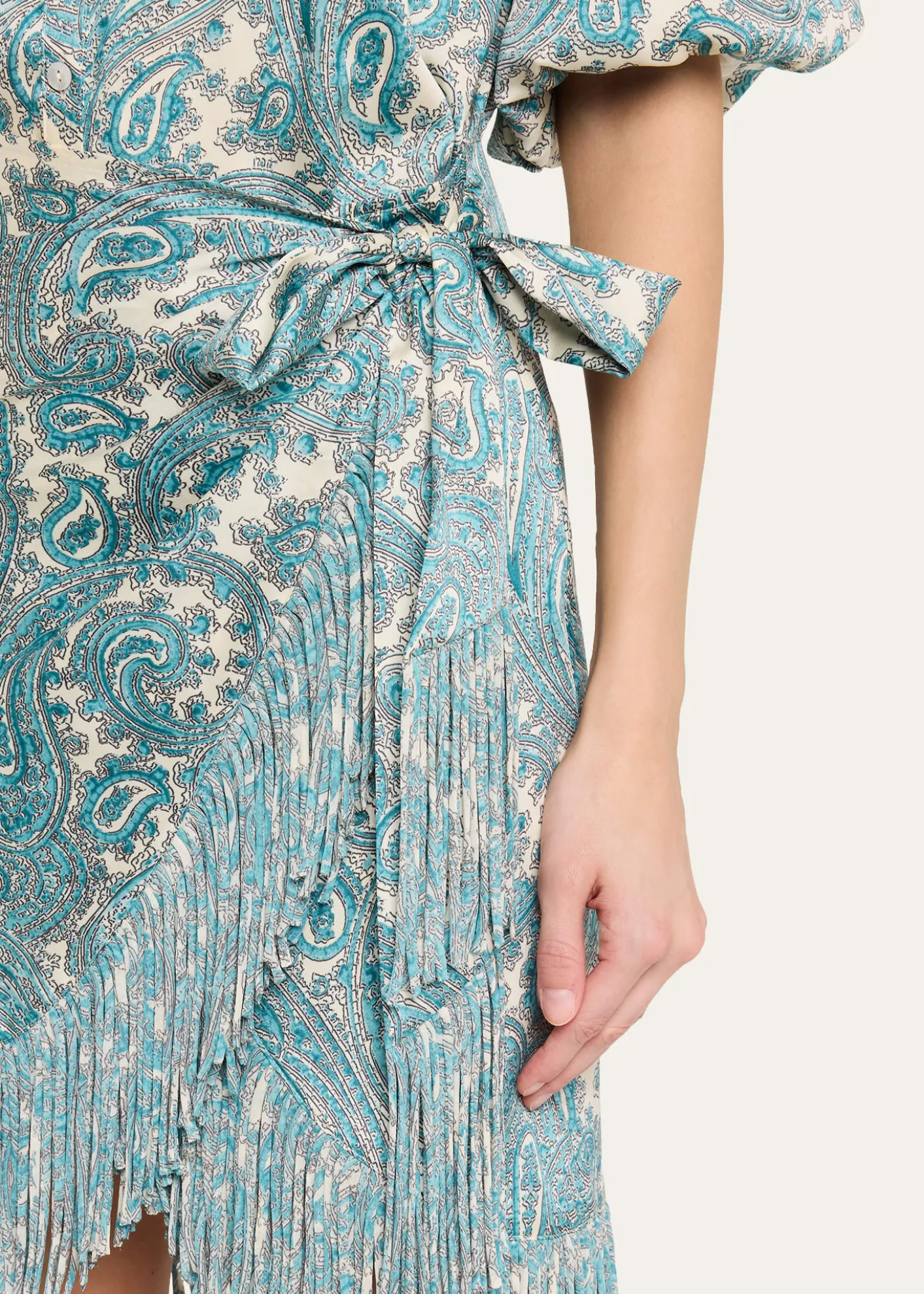 Cinq a SeptHendrix Paisley Mini Shirtdress