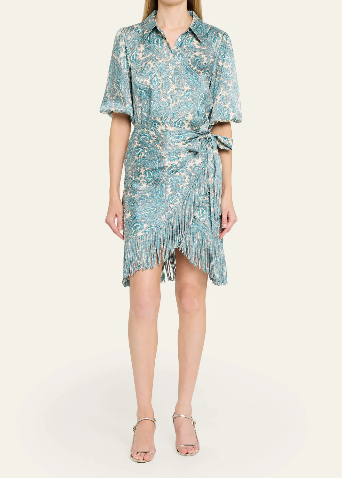 Cinq a SeptHendrix Paisley Mini Shirtdress