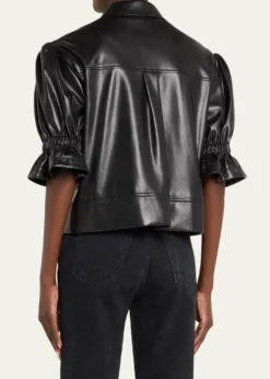 Cinq a SeptHolly Cropped Vegan Leather Jacket