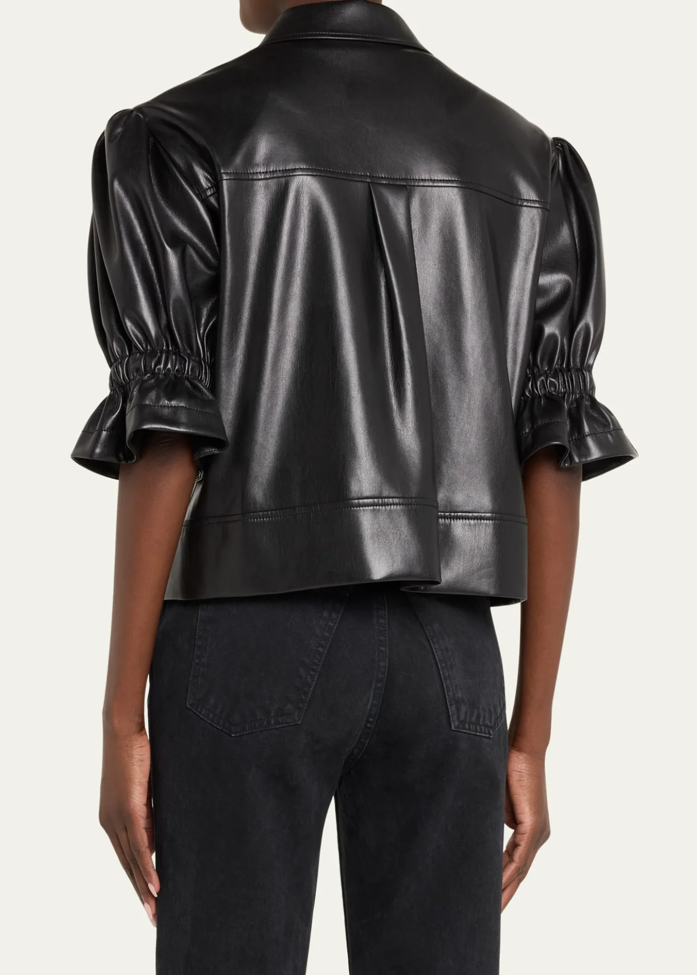 Cinq a SeptHolly Cropped Vegan Leather Jacket