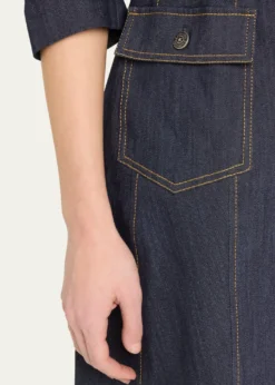 Cinq a SeptJenessa Belted Denim Mini Wrap Shirtdress