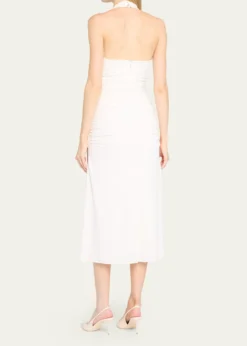 Cinq a SeptKaia Draped Halter Midi Dress