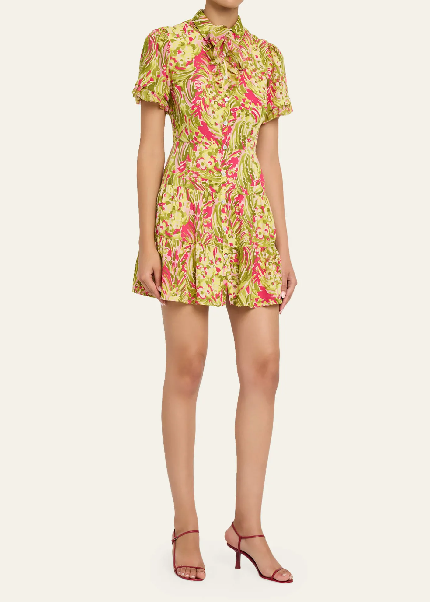 Cinq a SeptKari Daisy Swirl Mini Dress