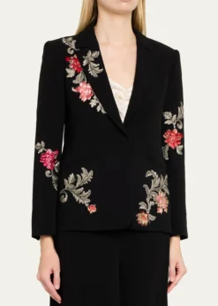 Cinq a SeptKarlie Rococo Embroidered Blazer