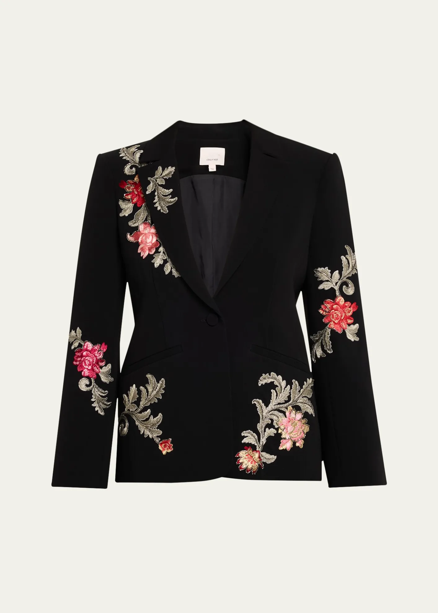 Cinq a SeptKarlie Rococo Embroidered Blazer