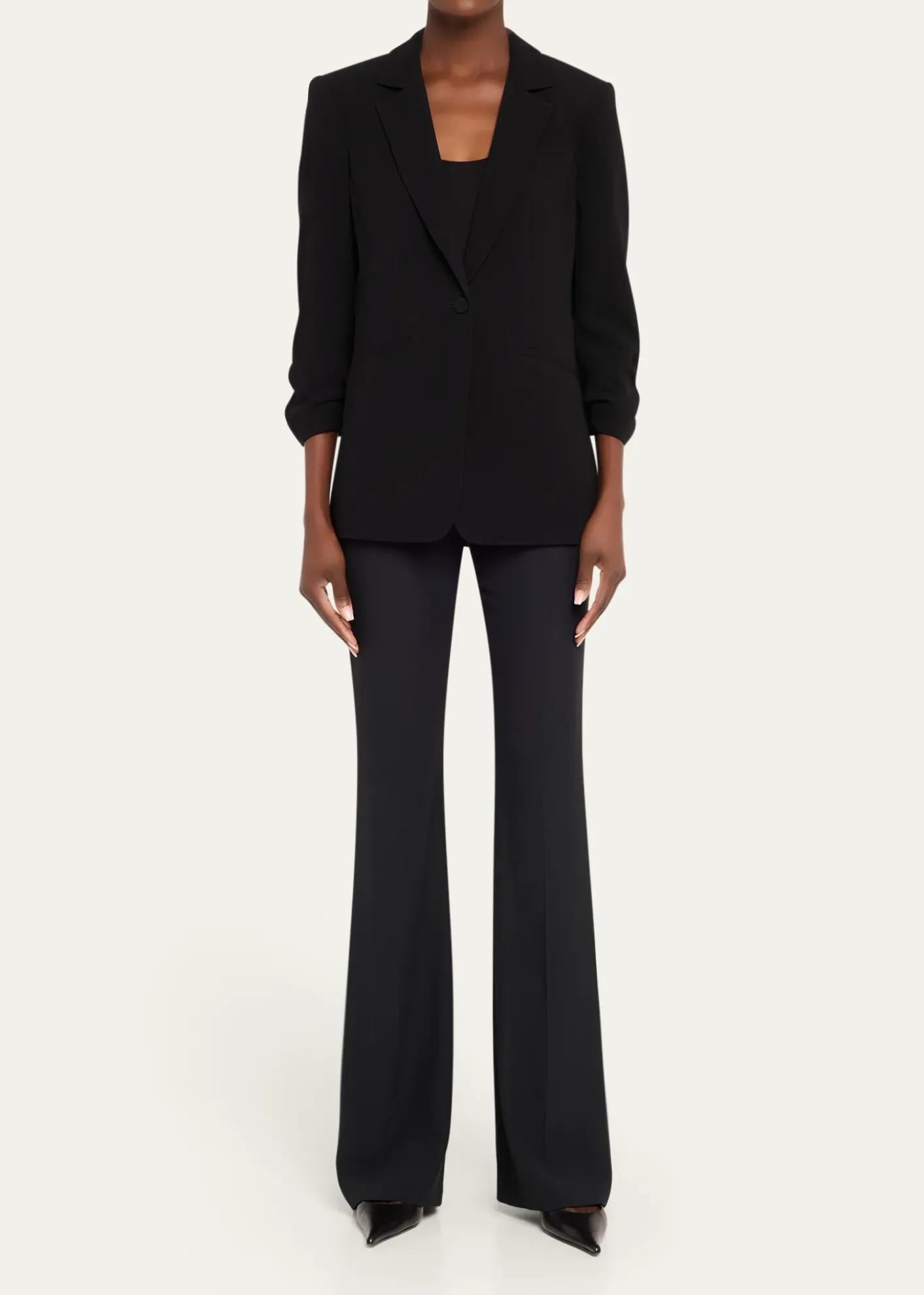Cinq a SeptKhloe Crepe 3/4-Sleeve Blazer