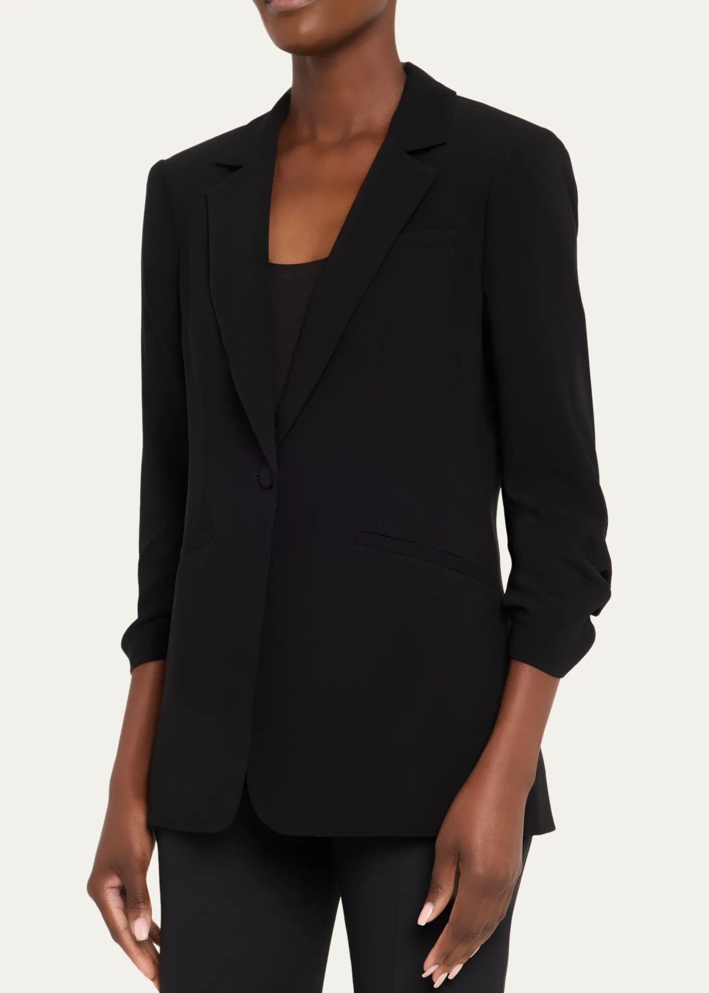 Cinq a SeptKhloe Crepe 3/4-Sleeve Blazer