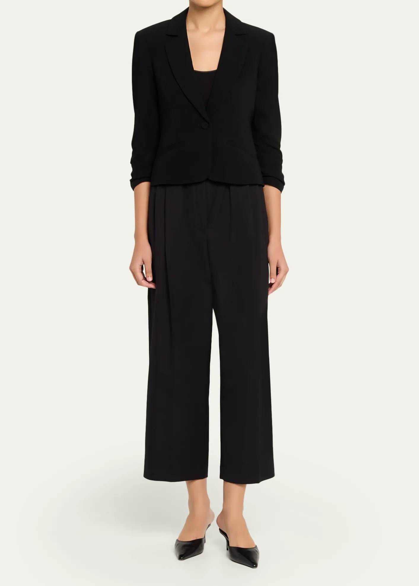 Cinq a SeptKhloe Petite Cropped 3/4-Sleeve Blazer