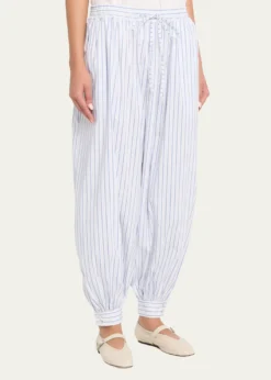 Cinq a SeptLeo Striped Drawstring Balloon Pants