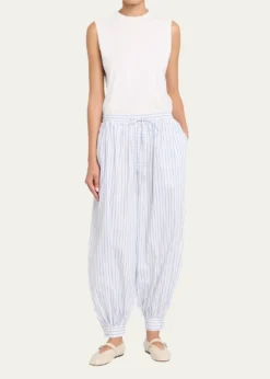 Cinq a SeptLeo Striped Drawstring Balloon Pants