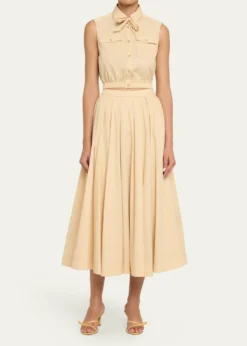 Cinq a SeptLou Buttoned Poplin Top