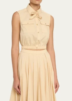 Cinq a SeptLou Buttoned Poplin Top