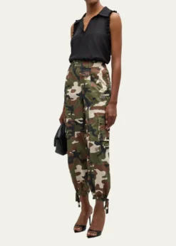 Cinq a SeptLove Camo Zola Embellished Twill Pants