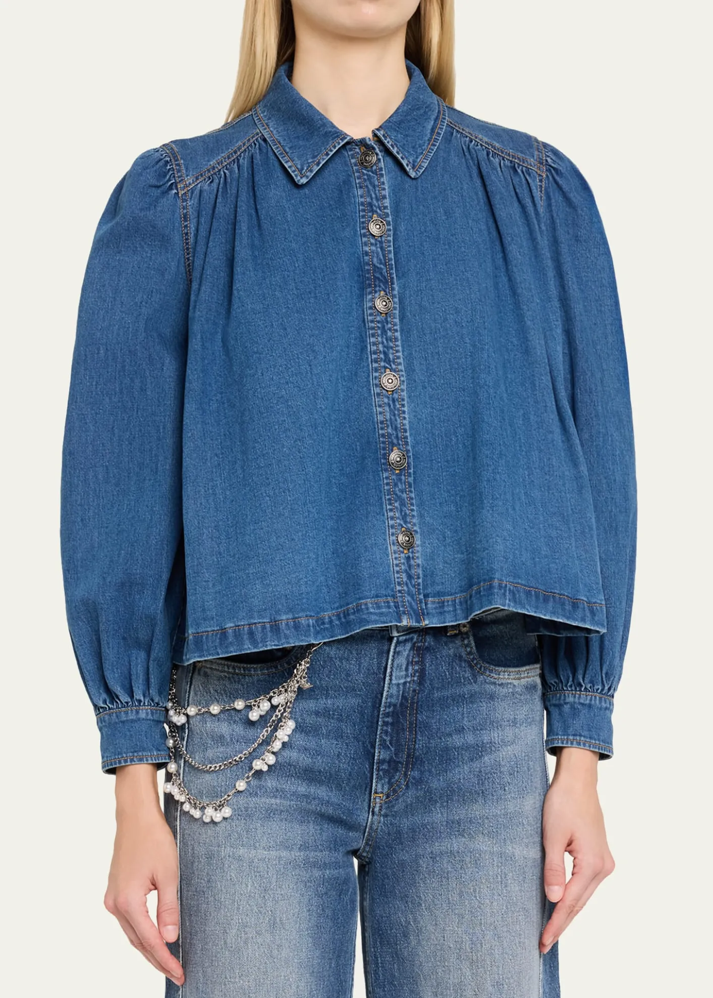 Cinq a SeptLyla Denim Swing Jacket