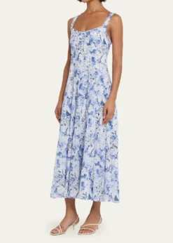 Cinq a SeptMarmo Heirloom Petals Midi Dress