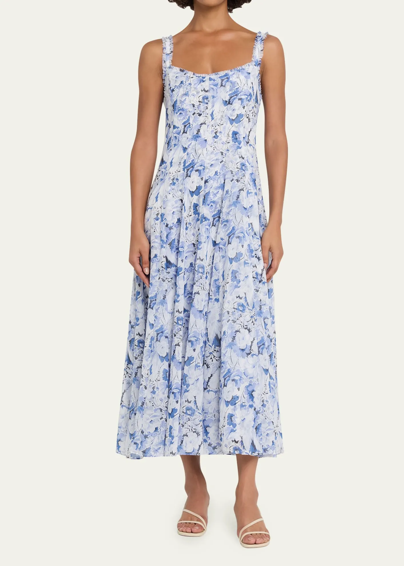 Cinq a SeptMarmo Heirloom Petals Midi Dress