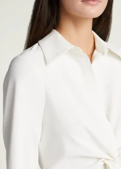 Cinq a SeptMcKenna Long-Sleeve Collared Top