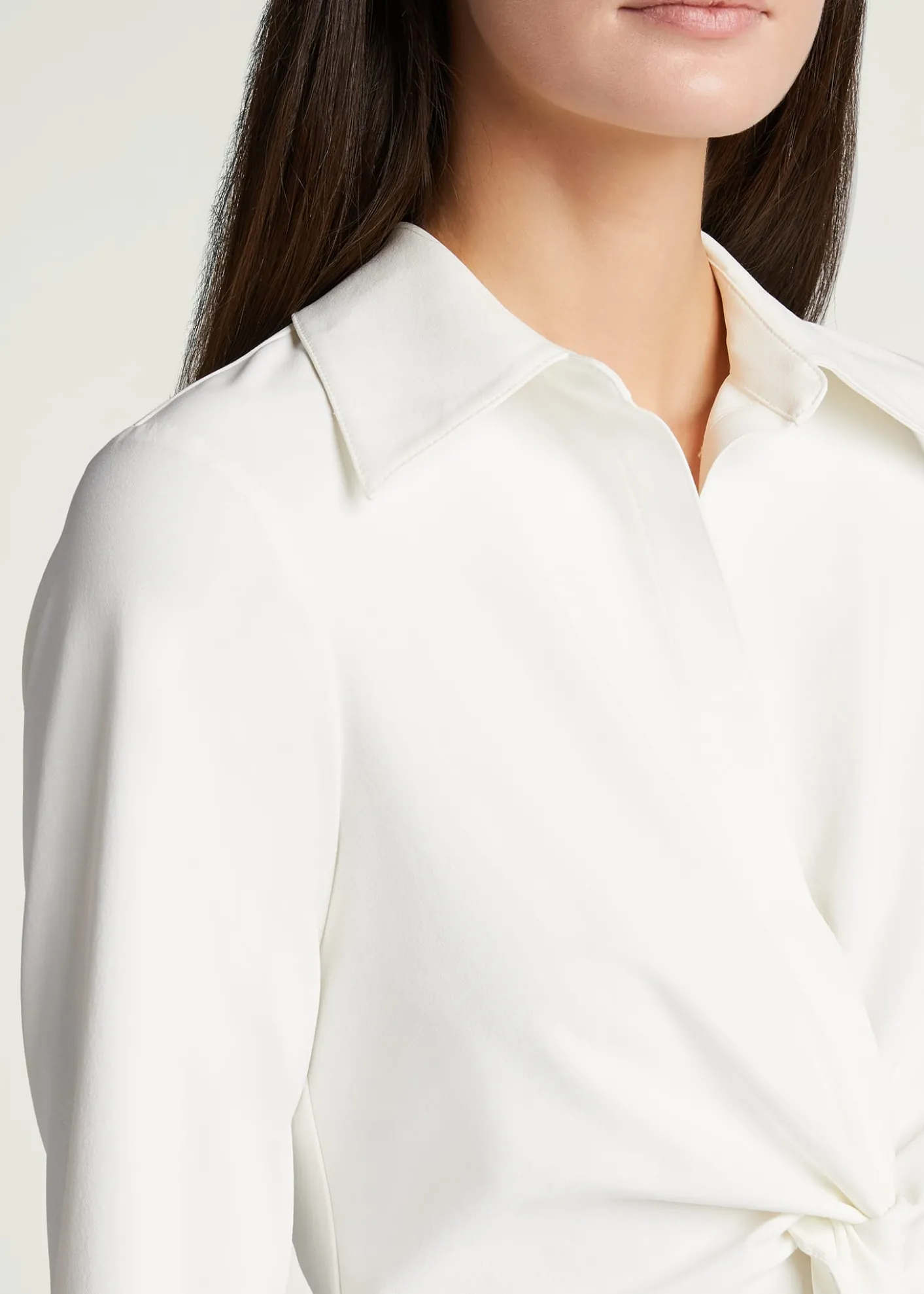 Cinq a SeptMcKenna Long-Sleeve Collared Top