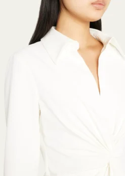 Cinq a SeptMckenna Twist-Front Collared Dress