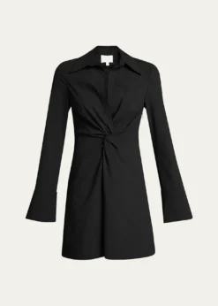 Cinq a SeptMckenna Twist-Front Collared Dress