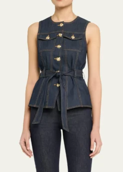 Cinq a SeptReenee Belted Denim Vest