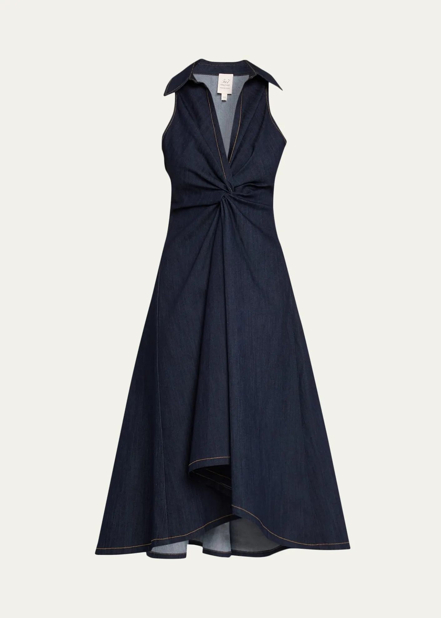 Cinq a SeptSherri Twist-Front Denim Dress