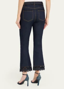 Cinq a SeptStevie Guipure Lace Crop Flare Jeans
