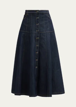 Cinq a SeptVeena Denim Midi Skirt