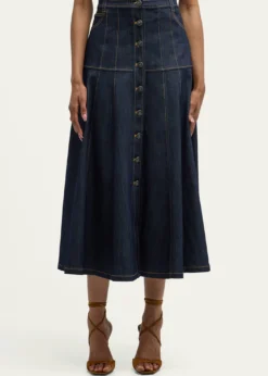 Cinq a SeptVeena Denim Midi Skirt