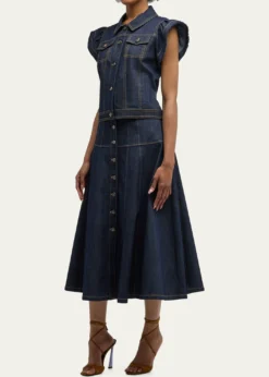 Cinq a SeptVeena Denim Midi Skirt