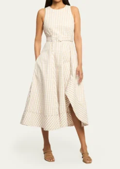 Cinq a SeptZelda Gingham Midi Dress