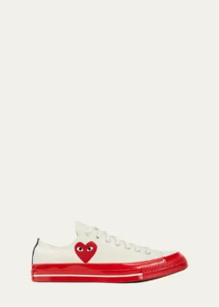 Comme des Garconsx Converse Men's PLAY Chuck 70 Low-Top Canvas Sneakers
