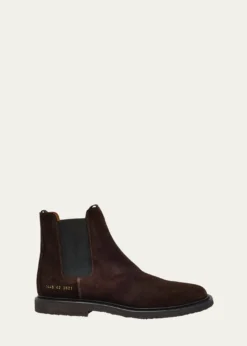 Common ProjectsMen's Suede Rubber-Sole Chelsea Boots