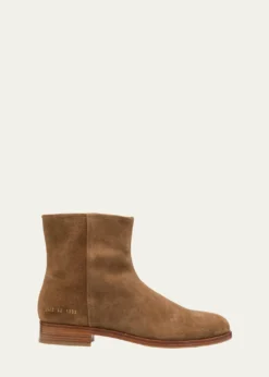 Common ProjectsMen's Suede Side-Zip Ankle Boots