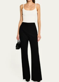 CourregesLogo Ribbed Knit Tank Top
