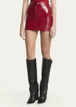 CourregesReedition Vinyl Mini Skirt