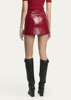 CourregesReedition Vinyl Mini Skirt