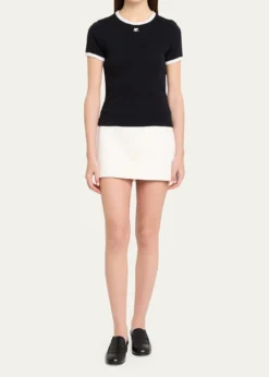 CourregesSignature Contrast T-Shirt