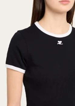 CourregesSignature Contrast T-Shirt