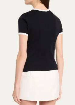 CourregesSignature Contrast T-Shirt