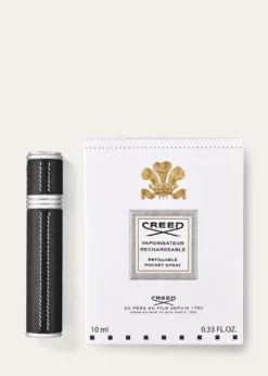 CREEDEmpty 0.33 oz. Leather Atomizer, Silver/Black
