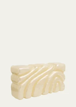 Cult GaiaAura Sculptural Marbled Acrylic Clutch Bag