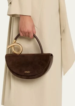 Cult GaiaAzariah Half-Moon Suede Top-Handle Bag