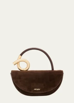 Cult GaiaAzariah Half-Moon Suede Top-Handle Bag