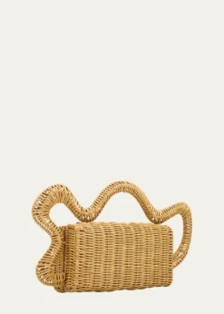 Cult GaiaElsa Wavy Rattan Clutch Bag