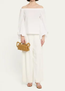 Cult GaiaElsa Wavy Rattan Clutch Bag